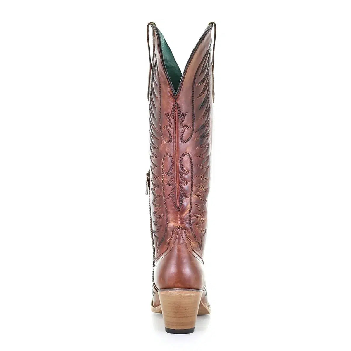 E1570 - M Corral brown western cowgirl leather long boots for women