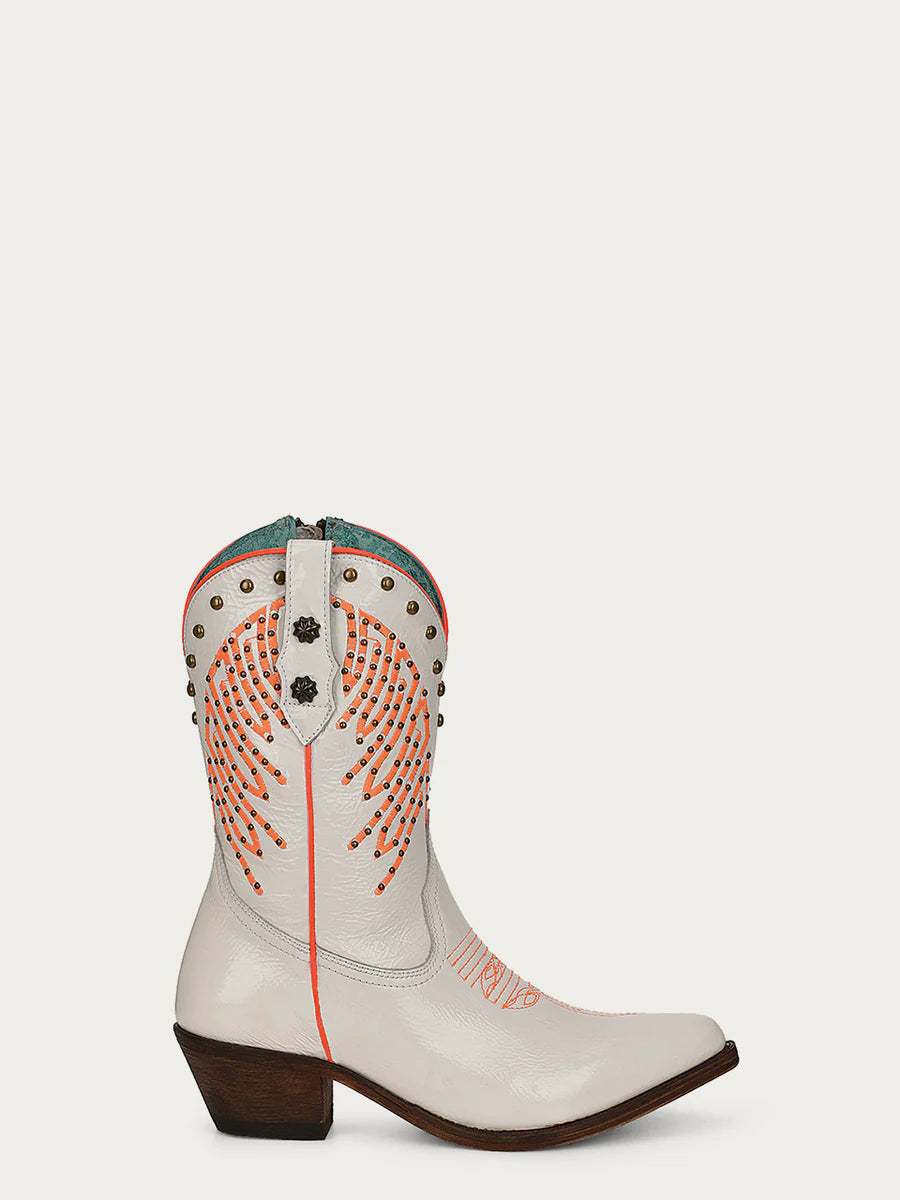 F1311 - M Corral white western cowgirl boots for women