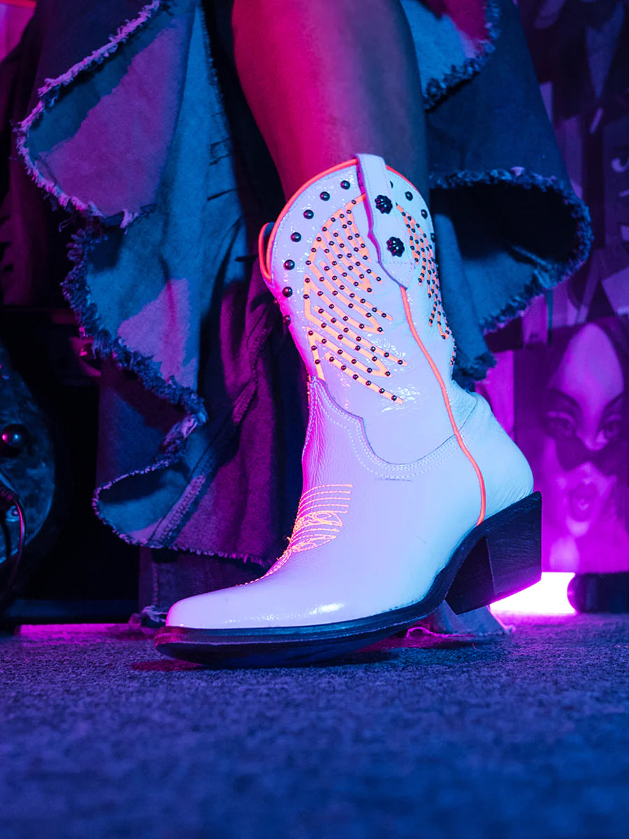 F1311 - M Corral white western cowgirl boots for women