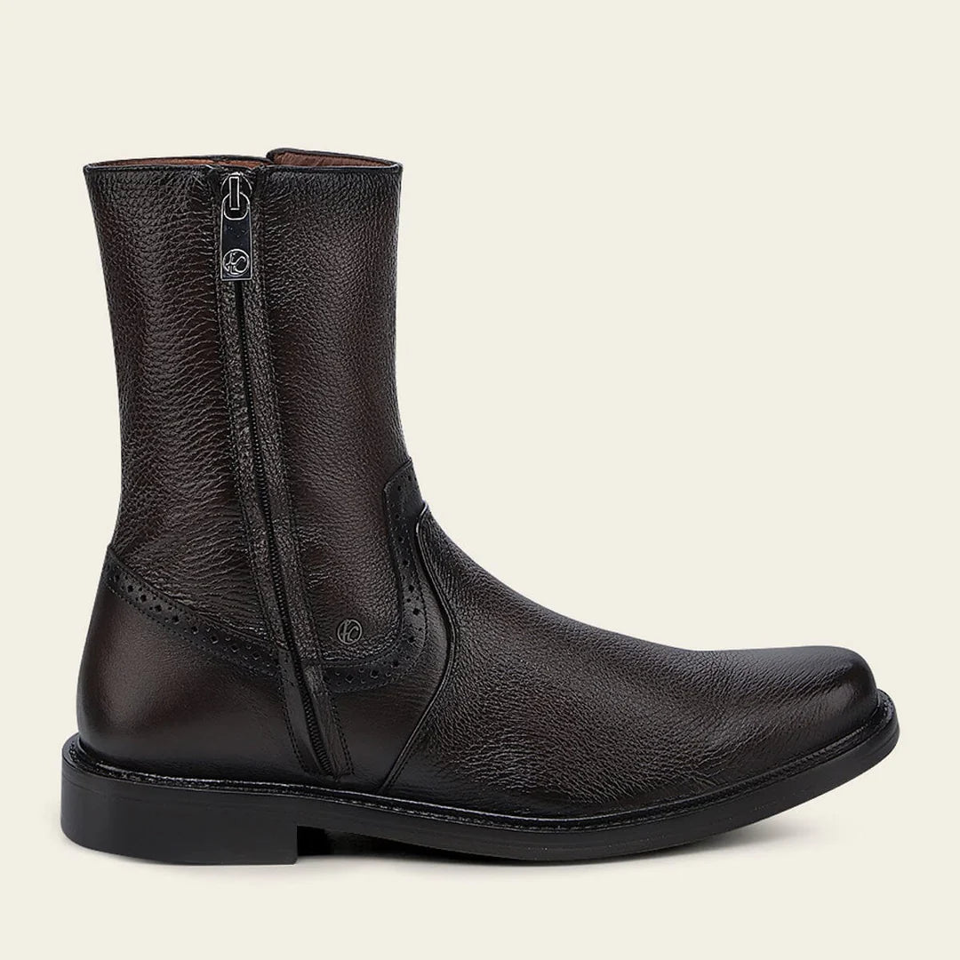 G03VNTS - Franco Cuadra chocolate leather zip boots for men