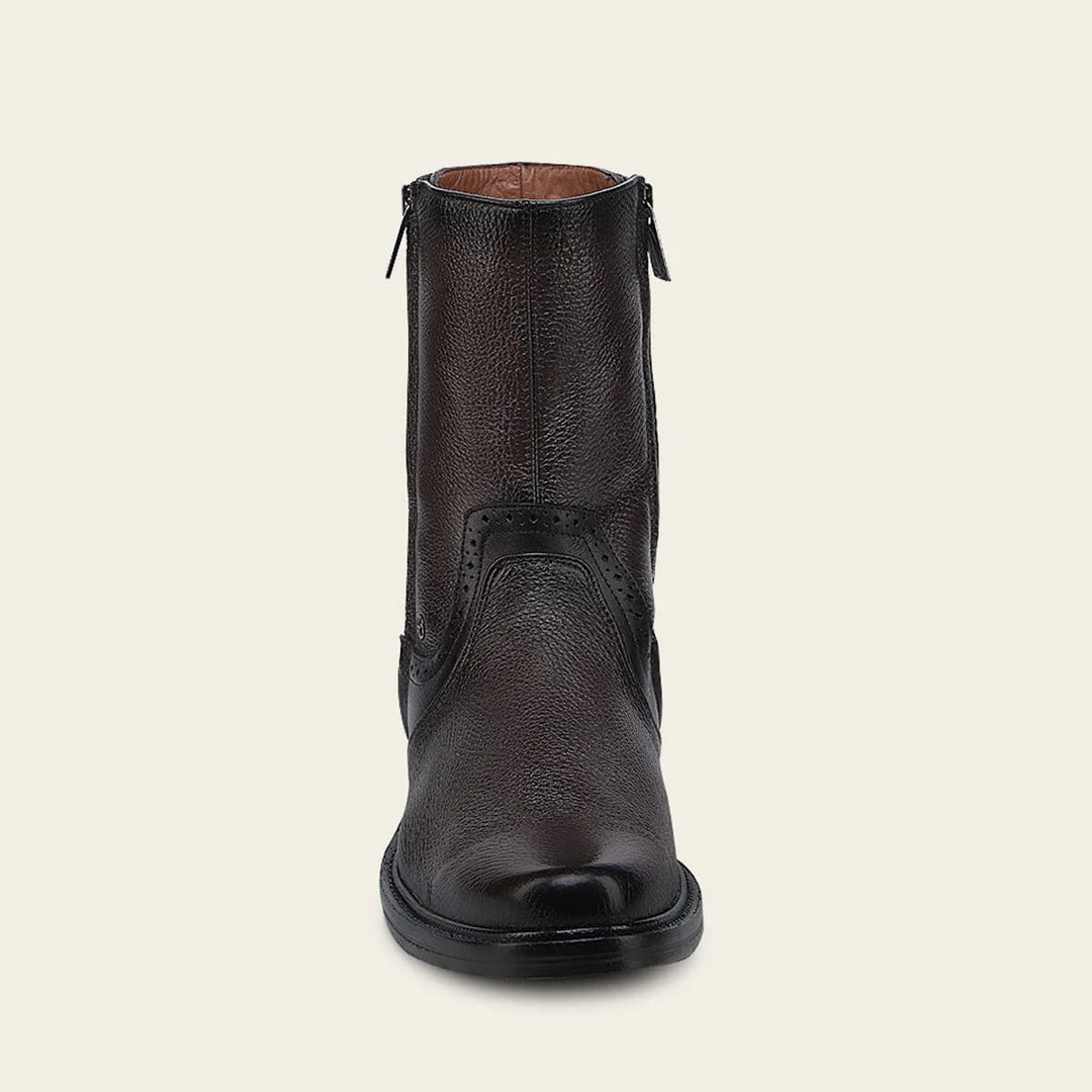 G03VNTS - Franco Cuadra chocolate leather zip boots for men