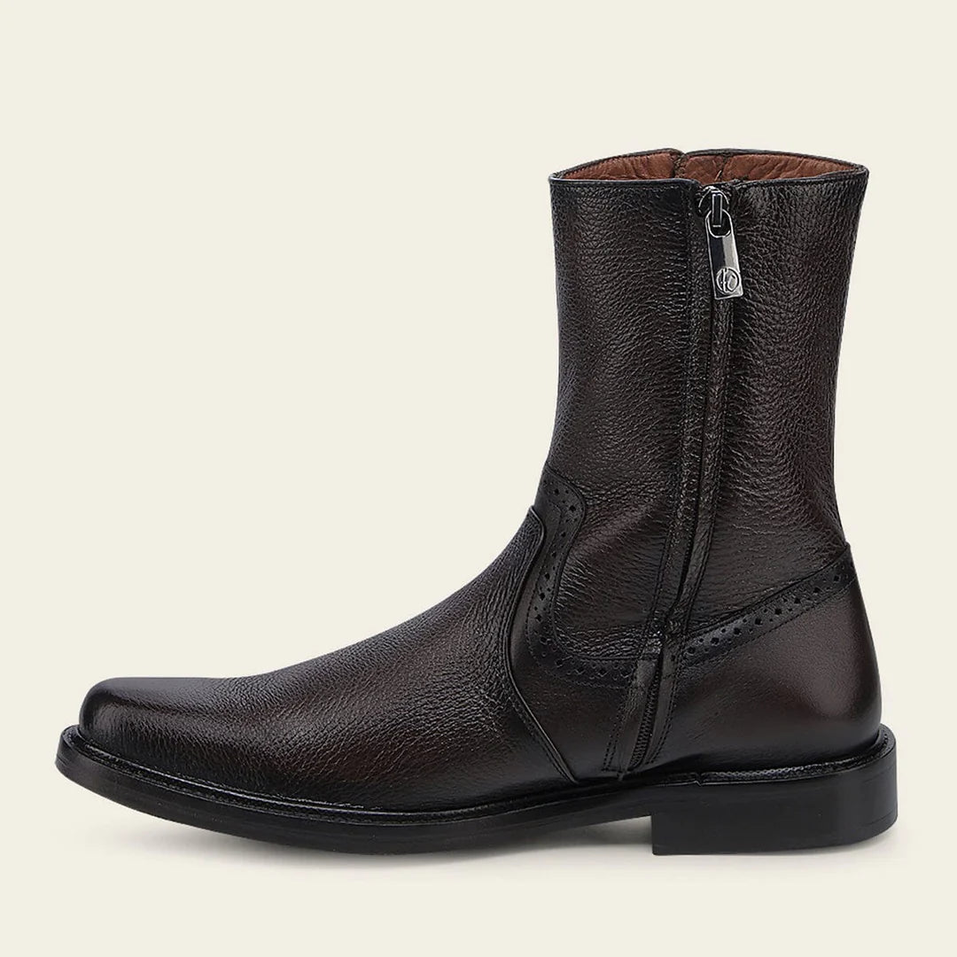 G03VNTS - Franco Cuadra chocolate leather zip boots for men