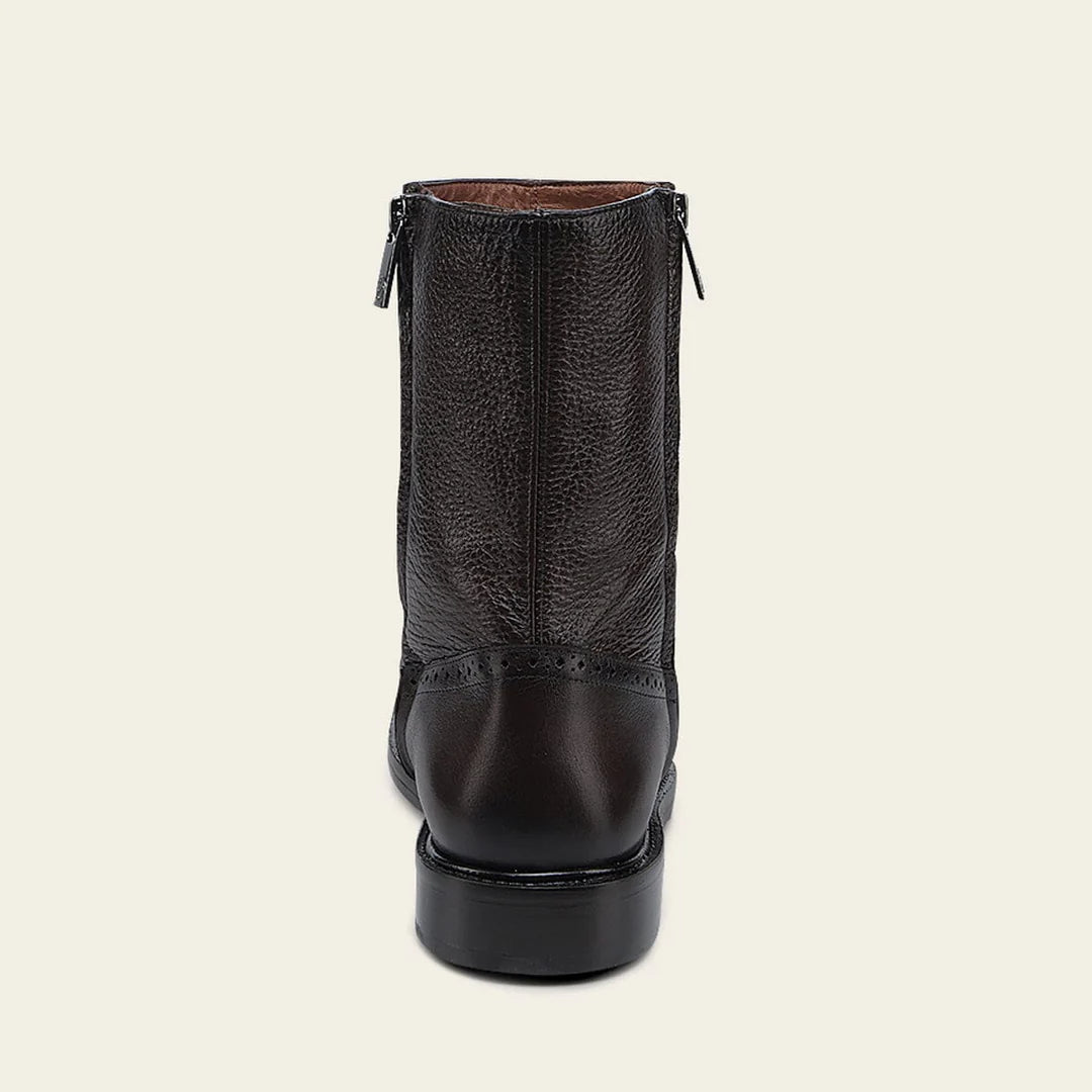 G03VNTS - Franco Cuadra chocolate leather zip boots for men