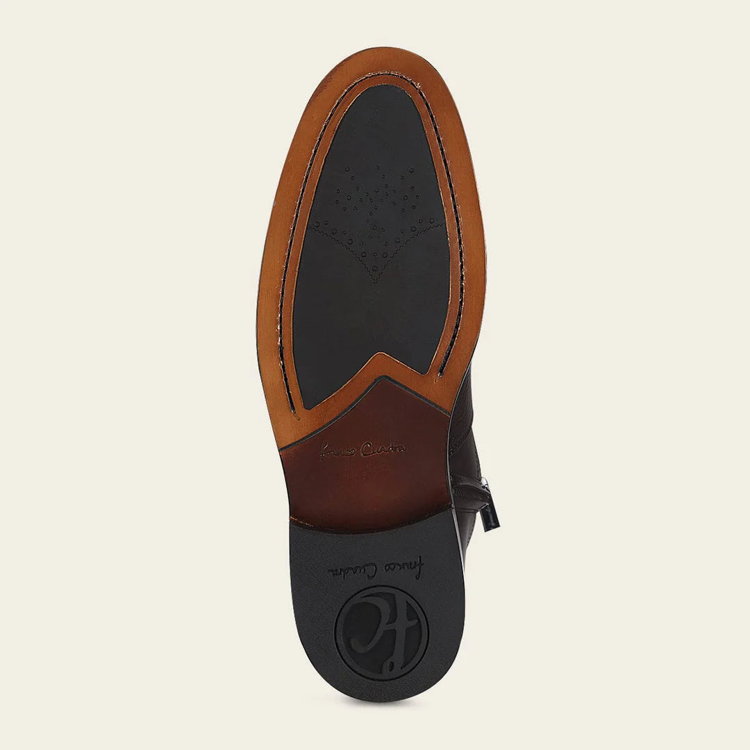 G03VNTS - Franco Cuadra chocolate leather zip boots for men