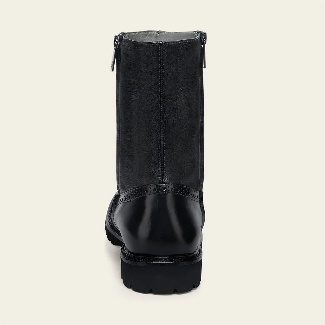 G11LPBI - Franco Cuadra Black Dress Casual Alligator Leather Ankle