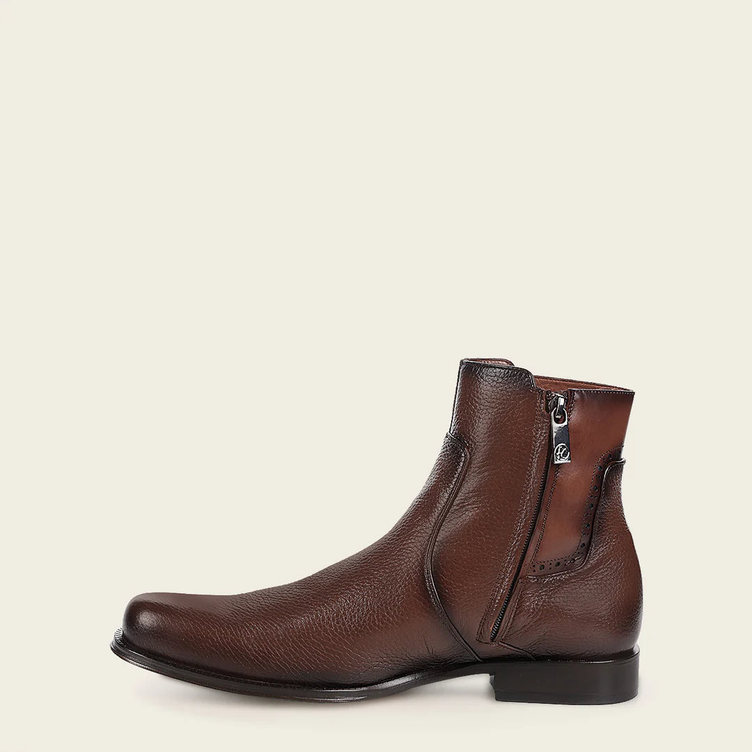 G43VNBU - Franco Cuadra Honey Dress Casual Deer Leather Ankle Boots