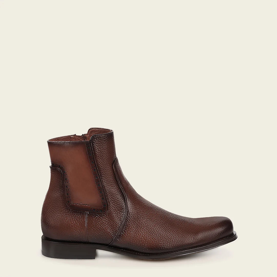 G43VNBU - Franco Cuadra Honey Dress Casual Deer Leather Ankle Boots
