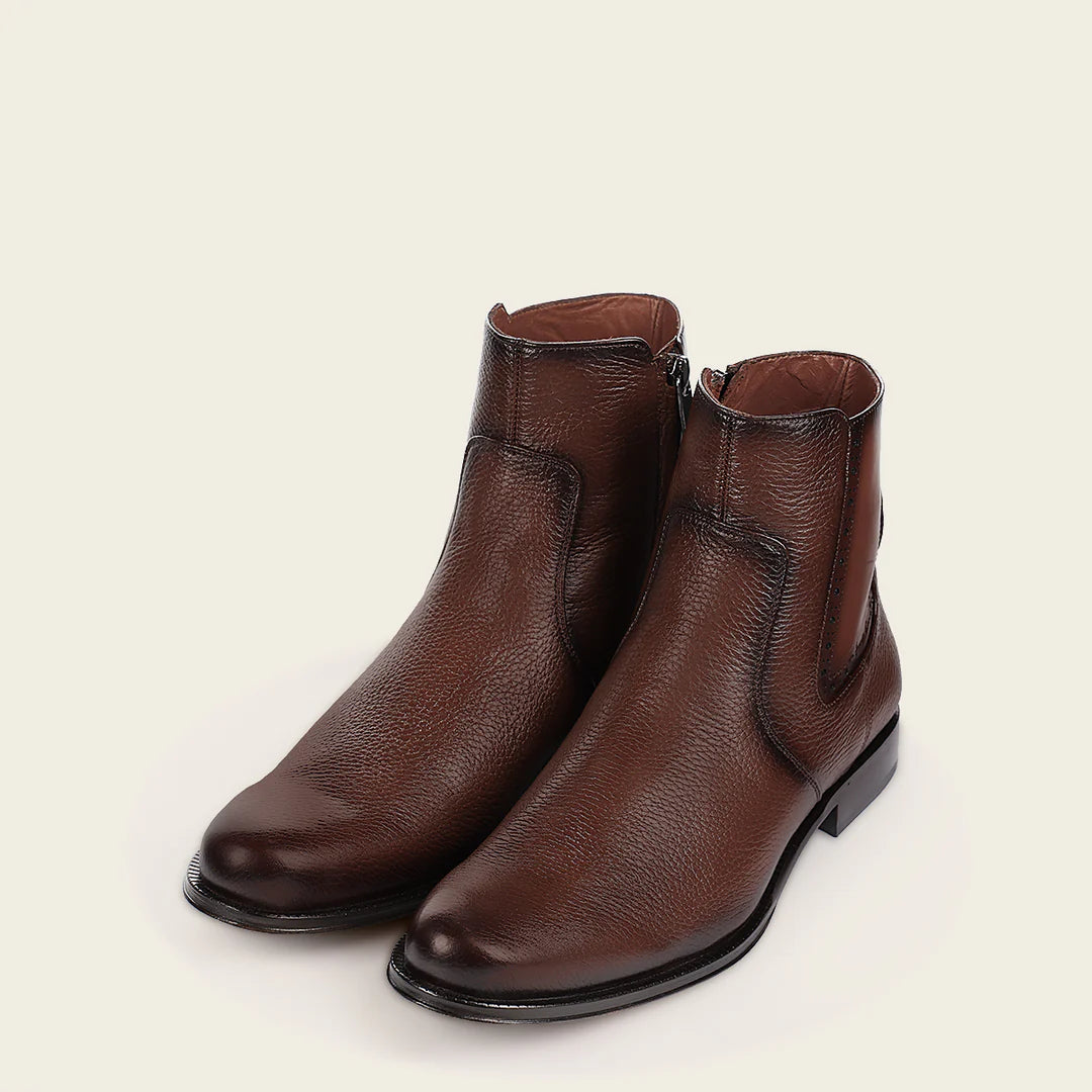 G43VNBU - Franco Cuadra Honey Dress Casual Deer Leather Ankle Boots