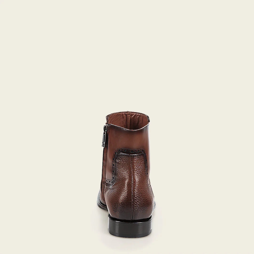 G43VNBU - Franco Cuadra Honey Dress Casual Deer Leather Ankle Boots