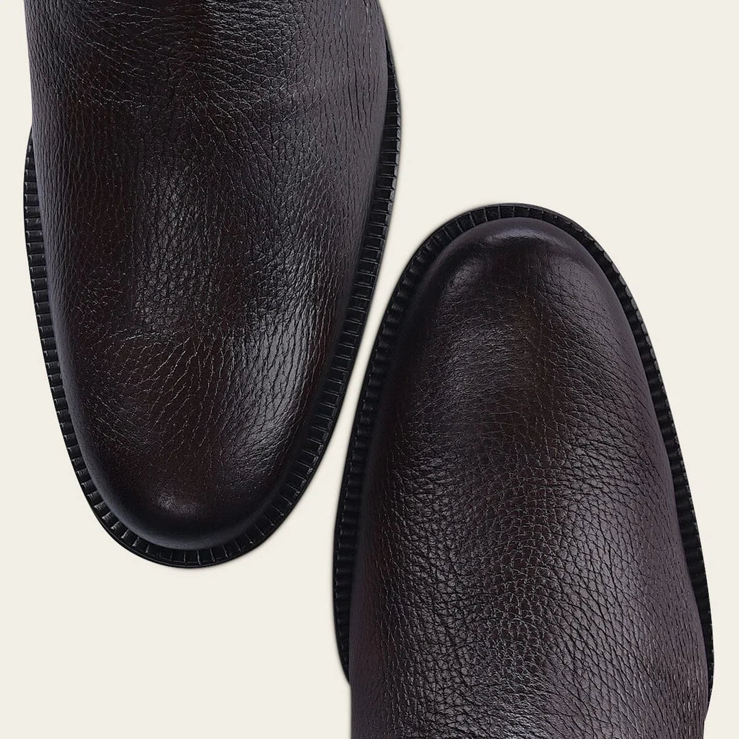 G45VNTS - Franco Cuadra Men's Brown Deer Leather Mid-Calf Zip Boots