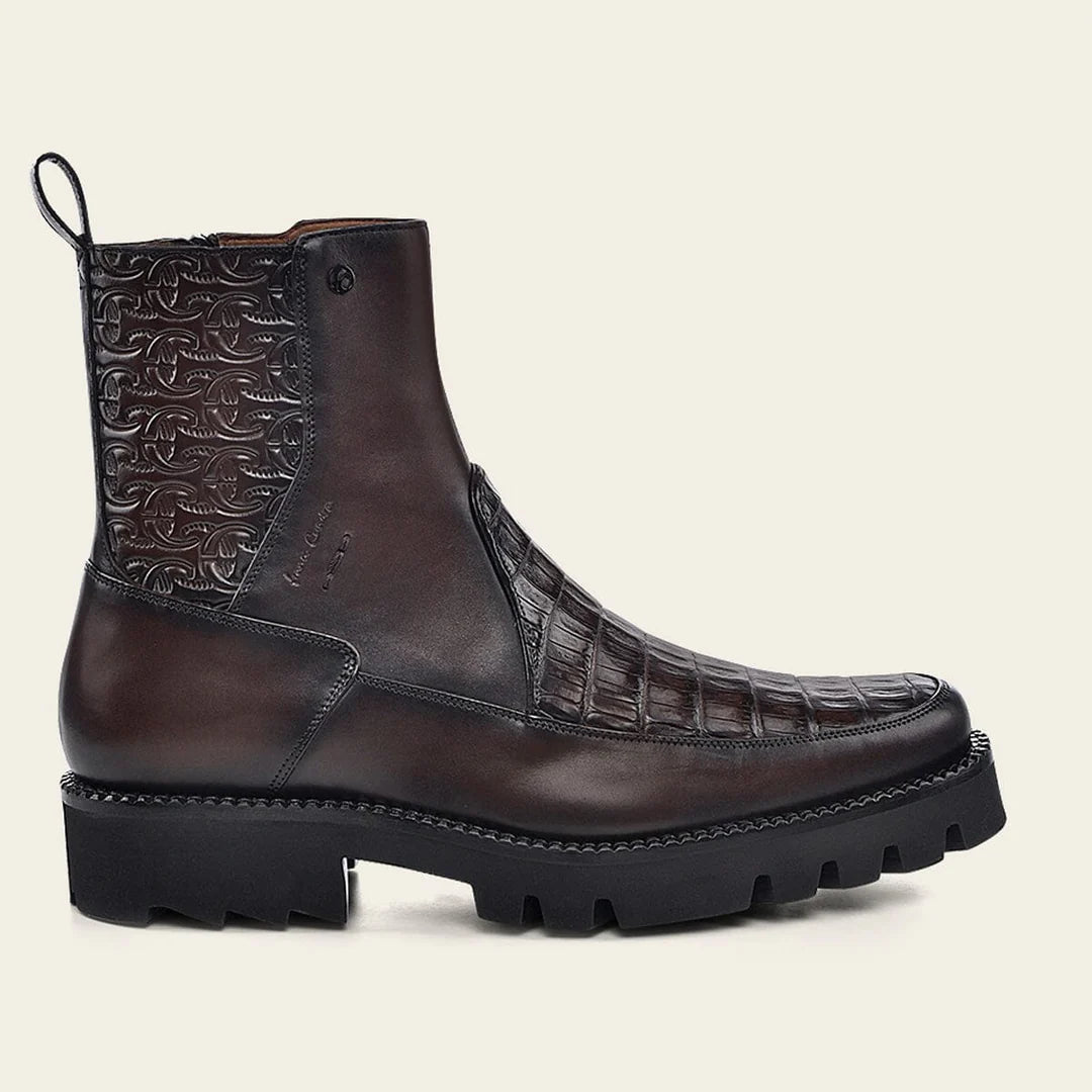 G97CWTS - Cuadra brown casual vintage fashion ankle booties for men