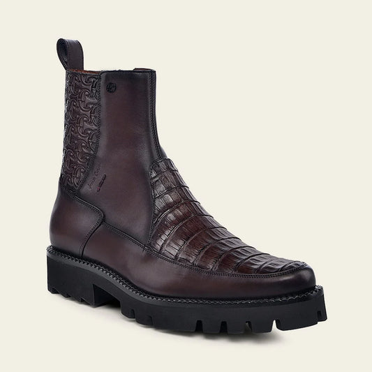 G97CWTS - Cuadra brown casual vintage fashion ankle booties for men