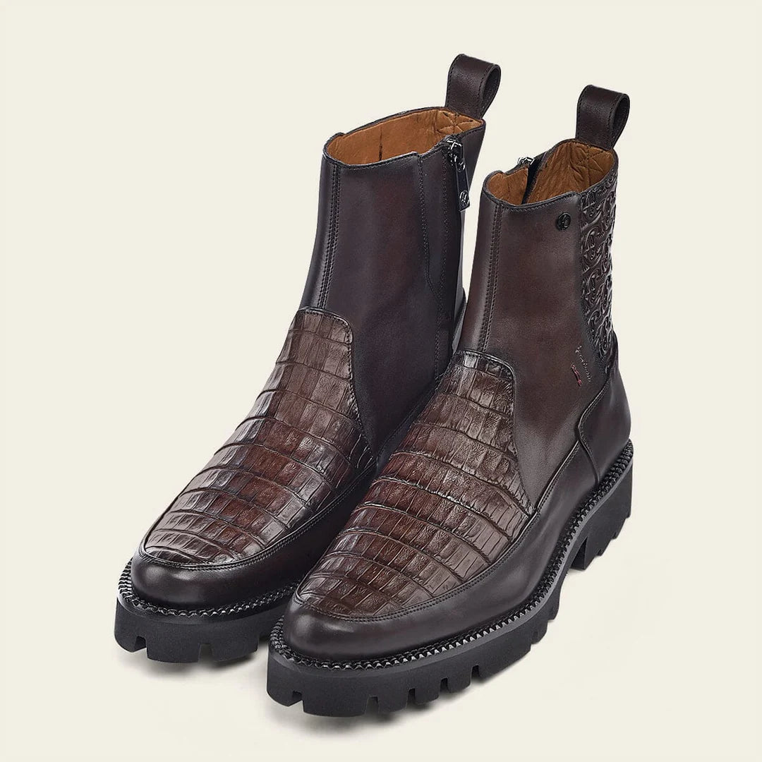 G97CWTS - Cuadra brown casual vintage fashion ankle booties for men