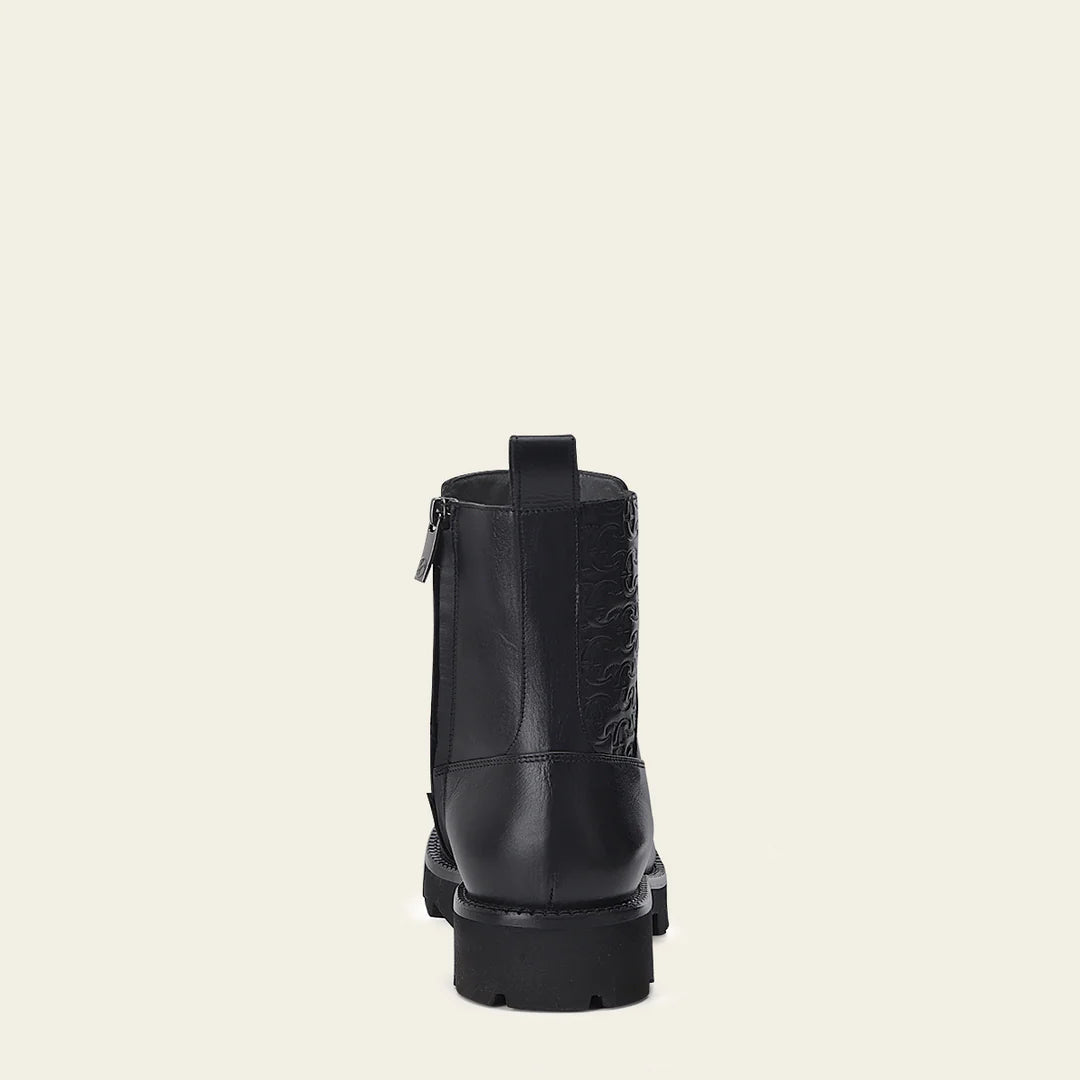 G97MTTS - Cuadra black vintage stingray booties for men