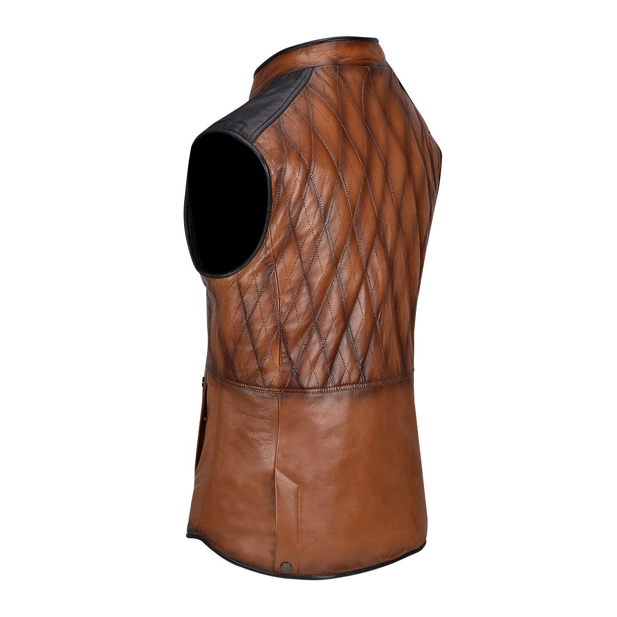 H302COB- Cuadra maple casual fashion quilted goat leather racer vest for men-Kuet.us - Cuadra Boots - Western Cowboy, Casual Fashion and Dress Boots