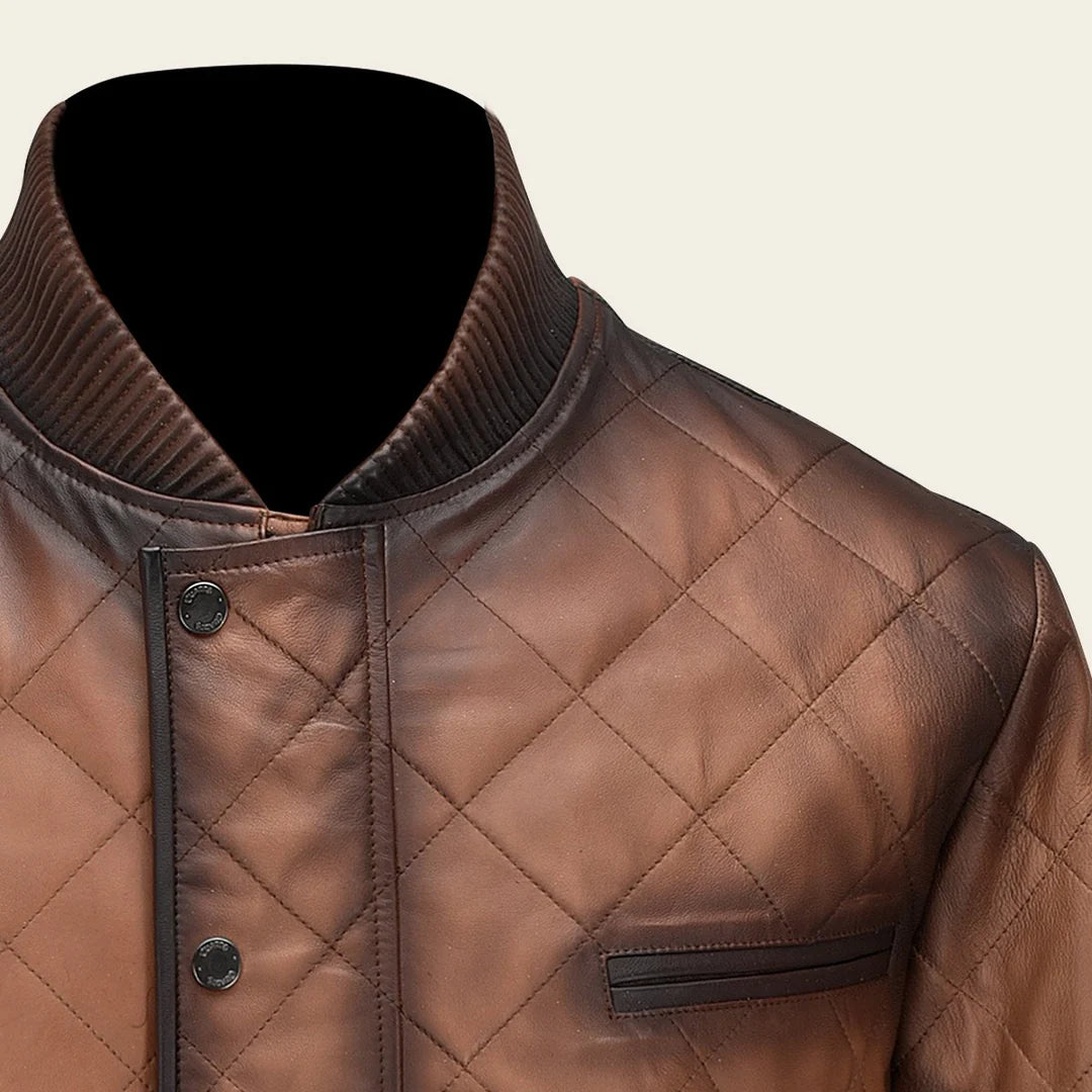 H317COC - Cuadra Honey Dress Casual Fashion Leather Jacket for Men