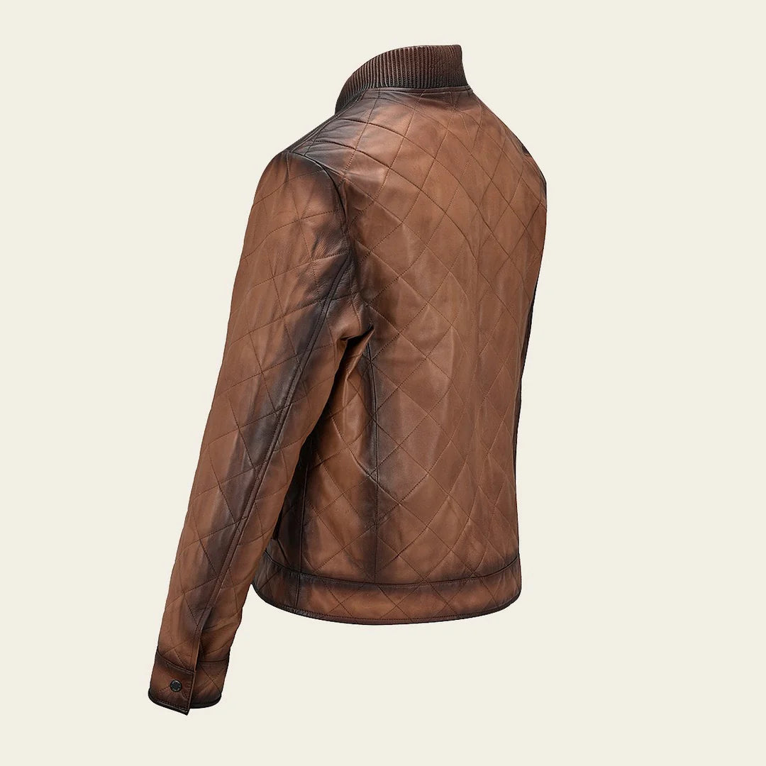 H317COC - Cuadra Honey Dress Casual Fashion Leather Jacket for Men