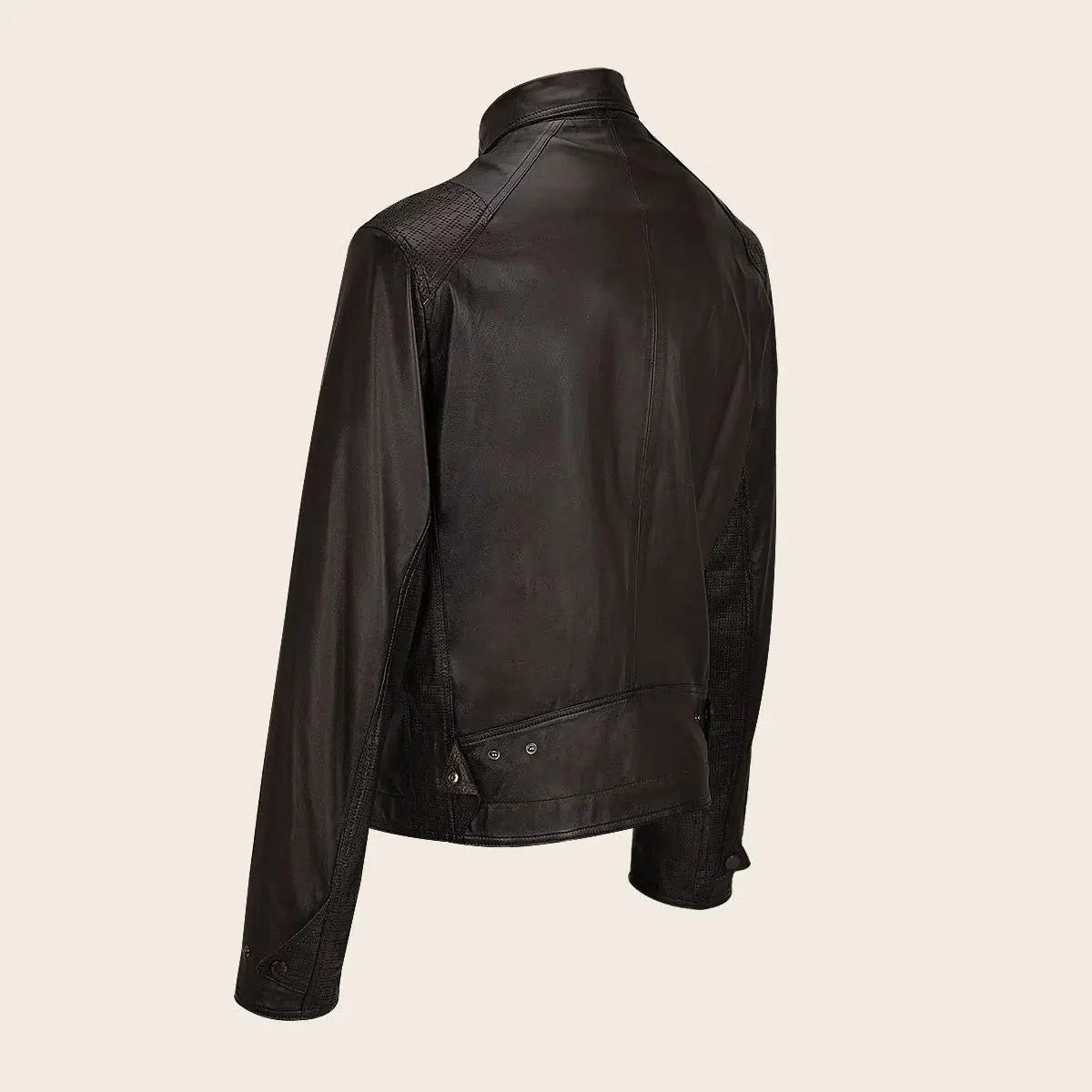 H328COC - Cuadra black dress casual fashion blouson leather jacket for men-Kuet.us