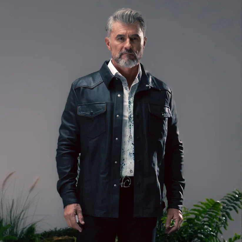 H352BOB - Cuadra black lambskin blouson shirt for men