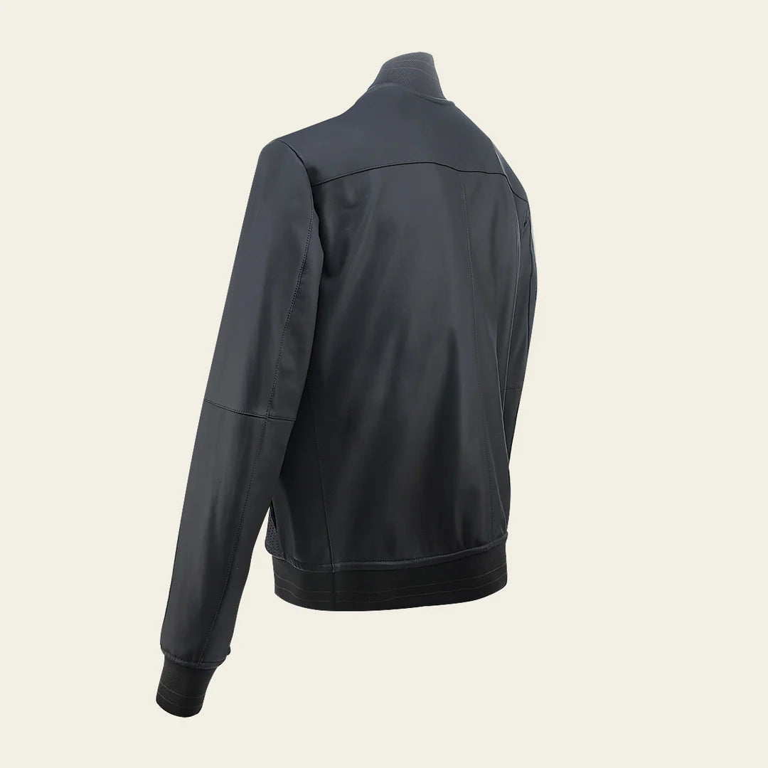 H372BOB - Cuadra black casual fashion lambskin jacket for men