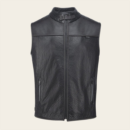H385BOB - Cuadra black casual fashion lambskin jacket for men
