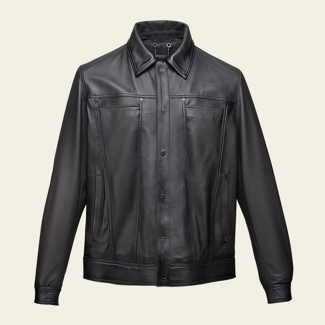 H387BOB - Cuadra chocolate casual fashion lambskin jacket for men