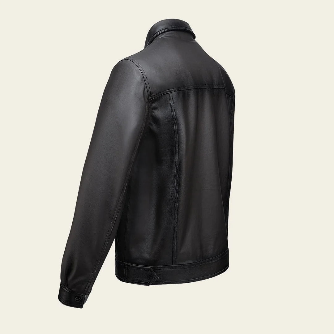 H387BOB - Cuadra Chocolate Casual Fashion Lambskin Jacket for Men