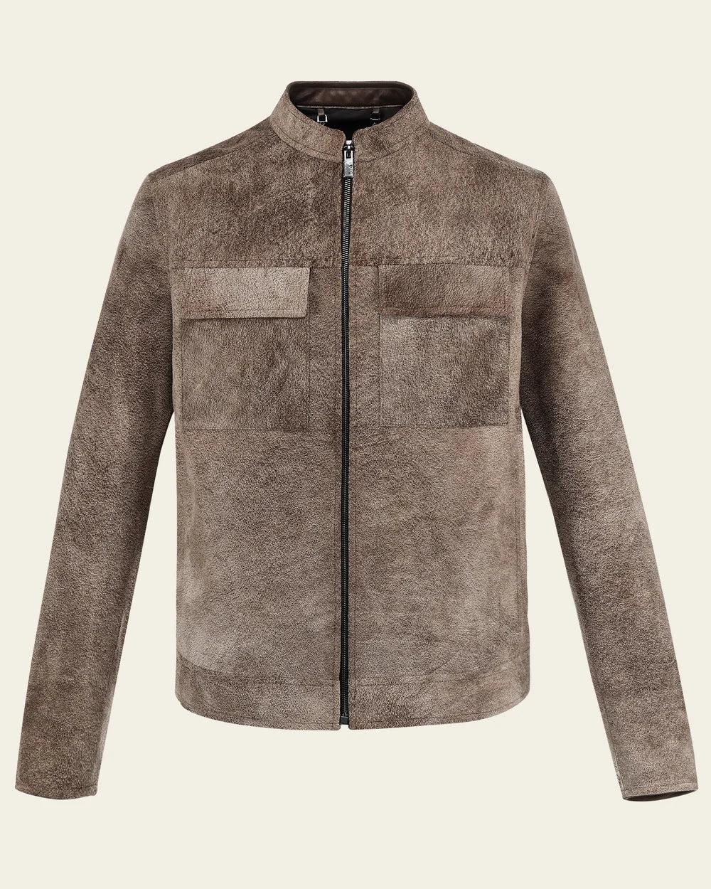 H407BOB - Cuadra beige casual fashion ovine nobuk jacket for men