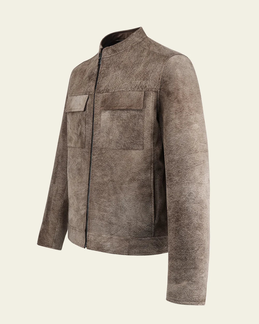 H407BOB - Cuadra Beige Casual Fashion Ovine Nobuk Jacket for Men