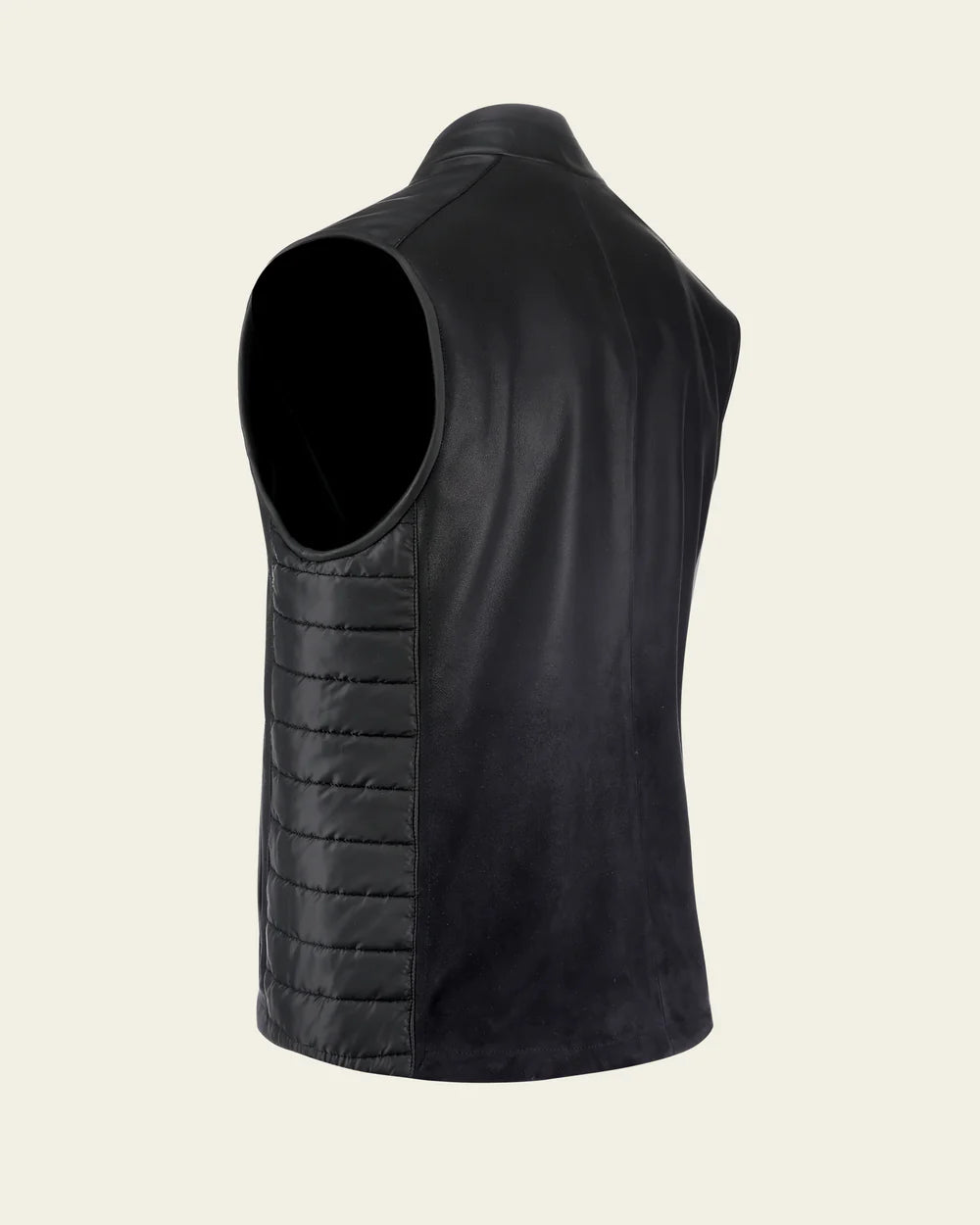H412BOB - Cuadra Blue Casual Fashion Lambskin Leather Vest for Men