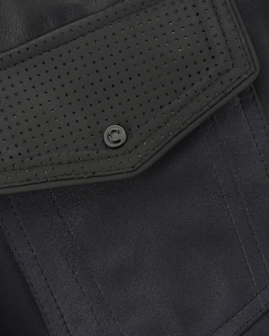 H414BOB - Cuadra Blue Casual Fashion Leather Camisole for Men