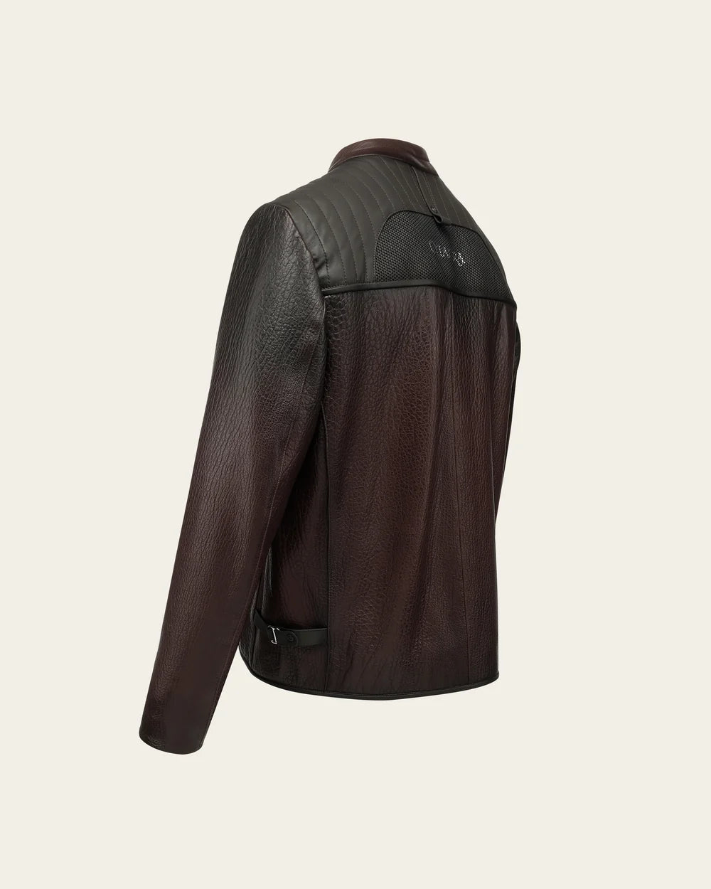 H418BOB - Cuadra Chocolate Casual Fashion Sheep Leather Moto Jacket for Men