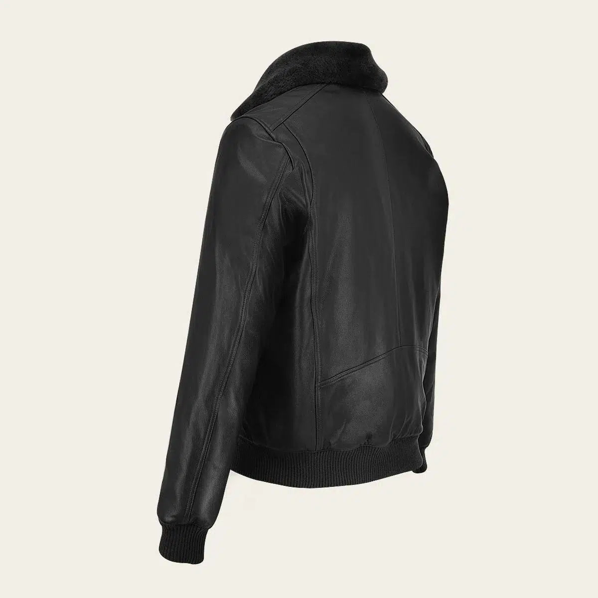 HCHI008 - Cuadra black dress casual fashion aviator leather jacket for men-Kuet.us