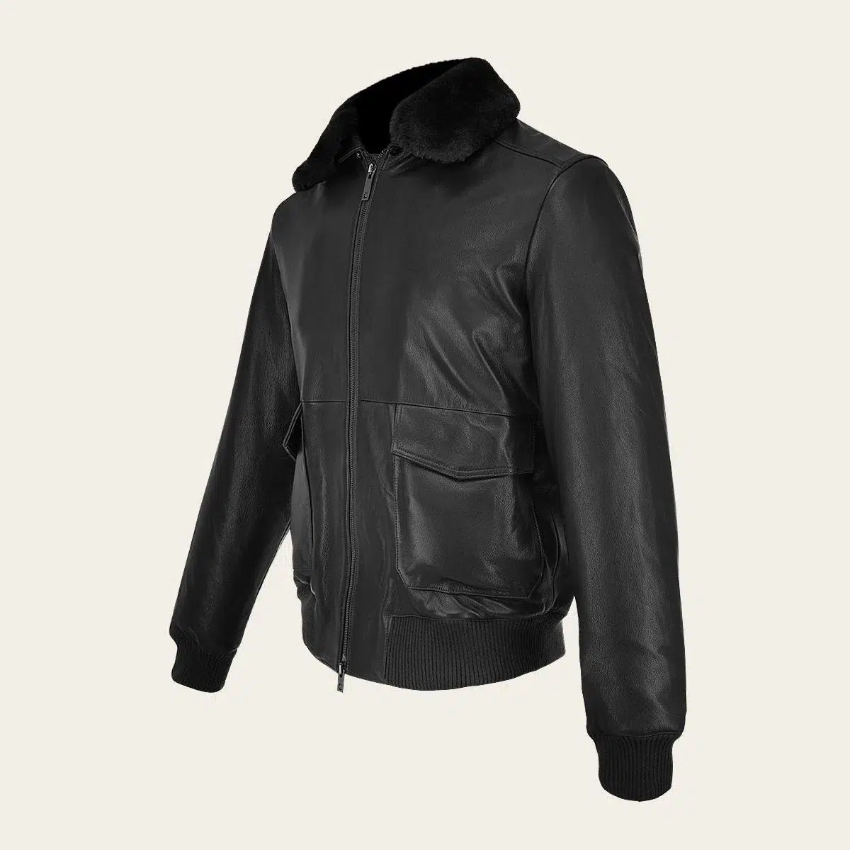 HCHI008 - Cuadra black dress casual fashion aviator leather jacket for men-Kuet.us - Cuadra Boots - Western Cowboy, Casual Fashion and Dress Boots