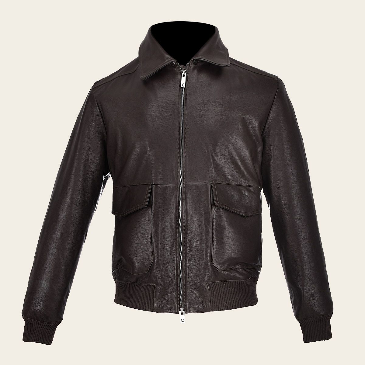 HCHI008 - Cuadra brown dress casual fashion aviator leather jacket for men-Kuet.us - Cuadra Boots - Western Cowboy, Casual Fashion and Dress Boots