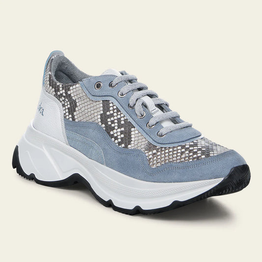 I04PBTC - blue python sneakers for women