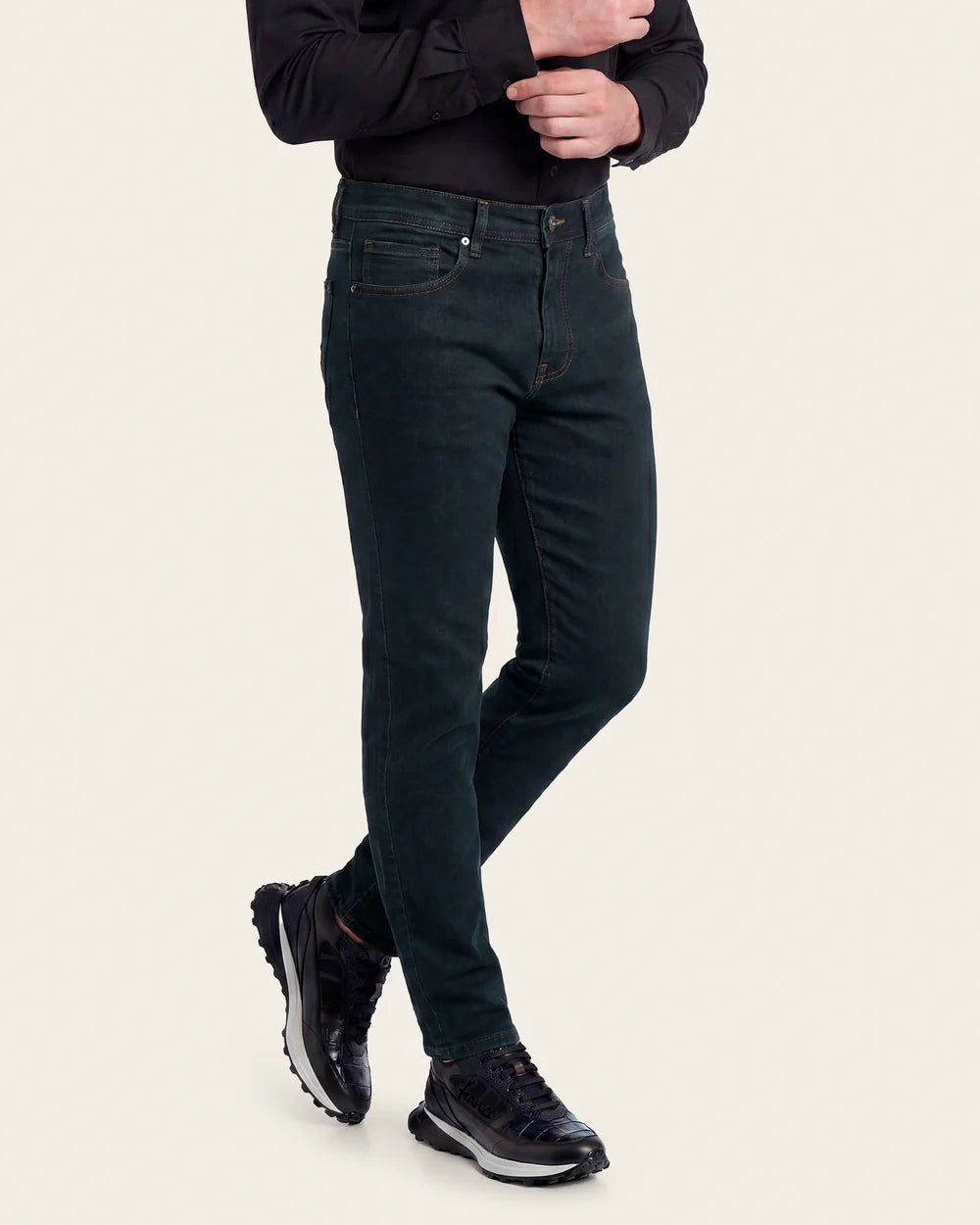 J00LP27 - Cuadra navy ultimate comfort stretch jeans for men