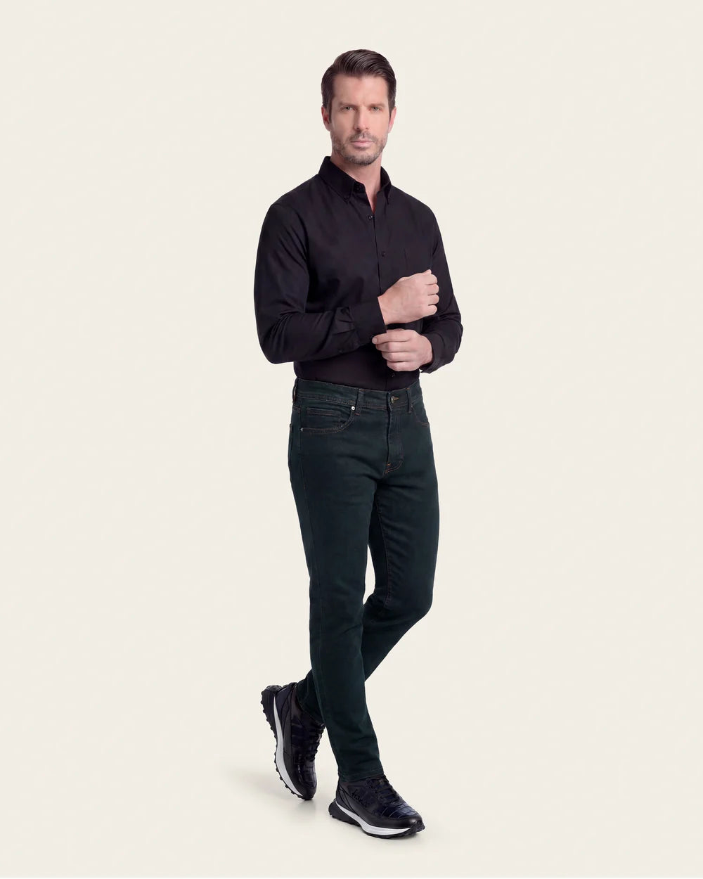 J00LP27 - Cuadra navy ultimate comfort stretch jeans for men