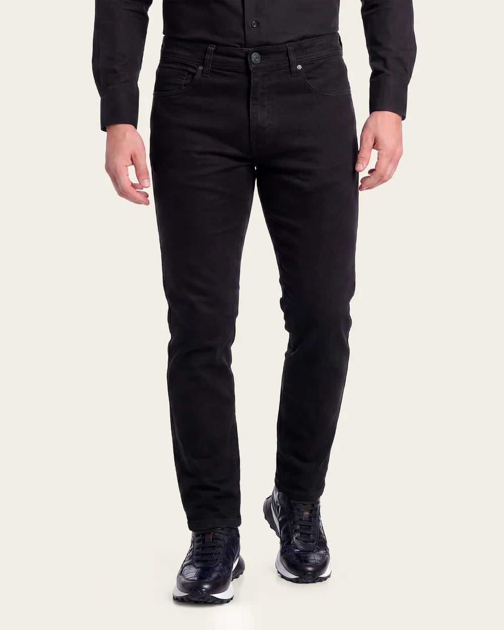 J00LP27 - Cuadra denim black ultimate comfort jeans for men