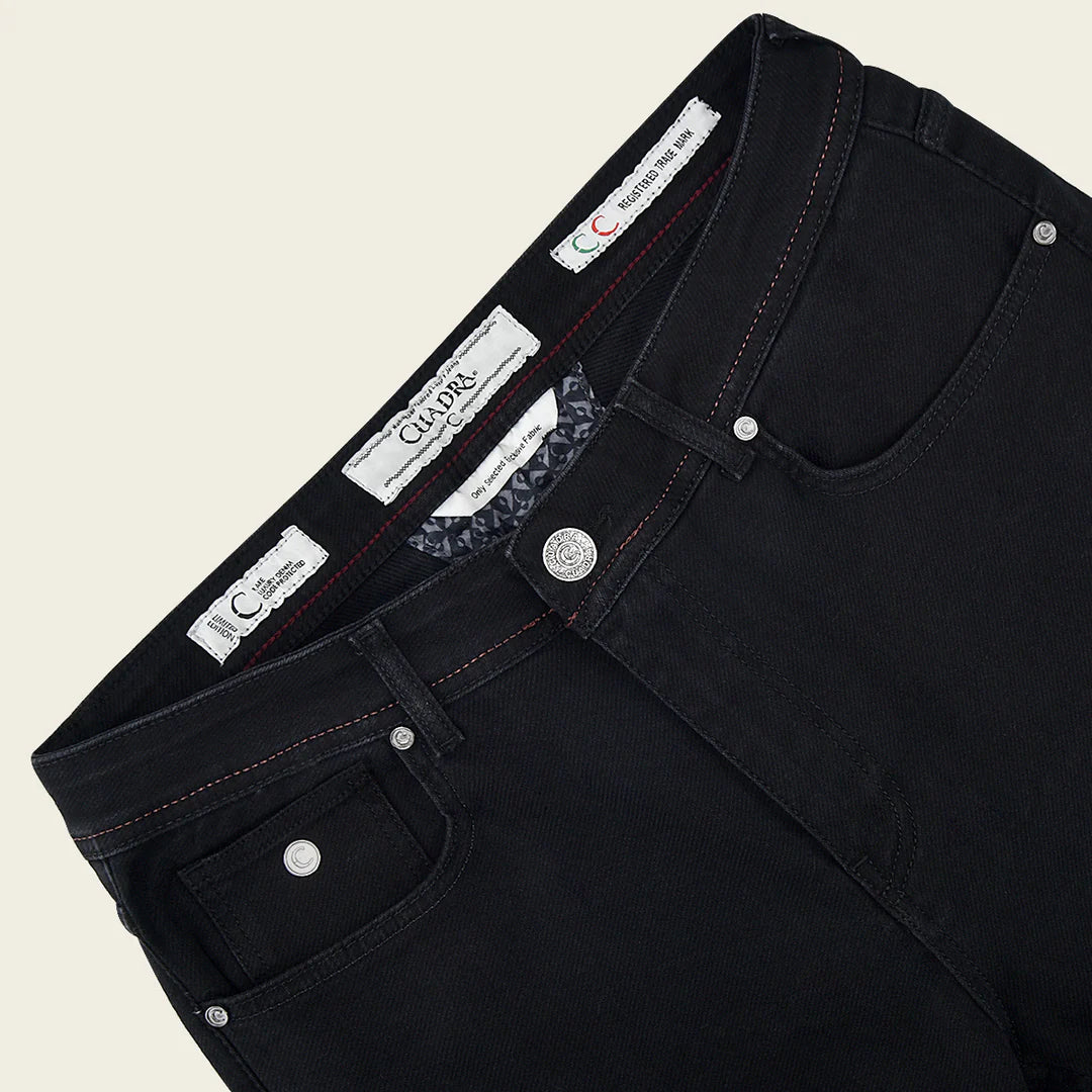 J230012 - Cuadra denim black ultimate comfort stretch denim jeans for men