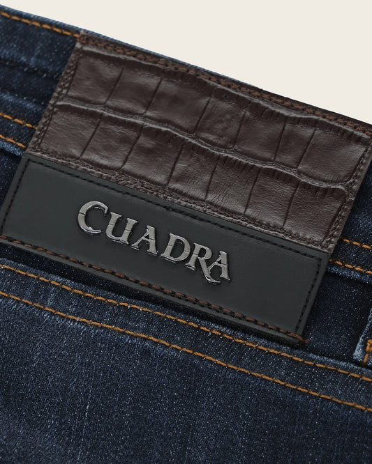 J230084 - Cuadra Men's Dark Navy Rinse Straight Leg Jeans