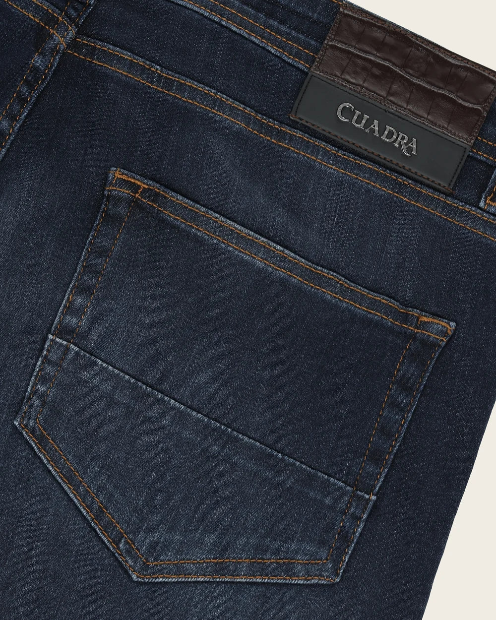 J230084 - Cuadra Men's Dark Navy Rinse Straight Leg Jeans
