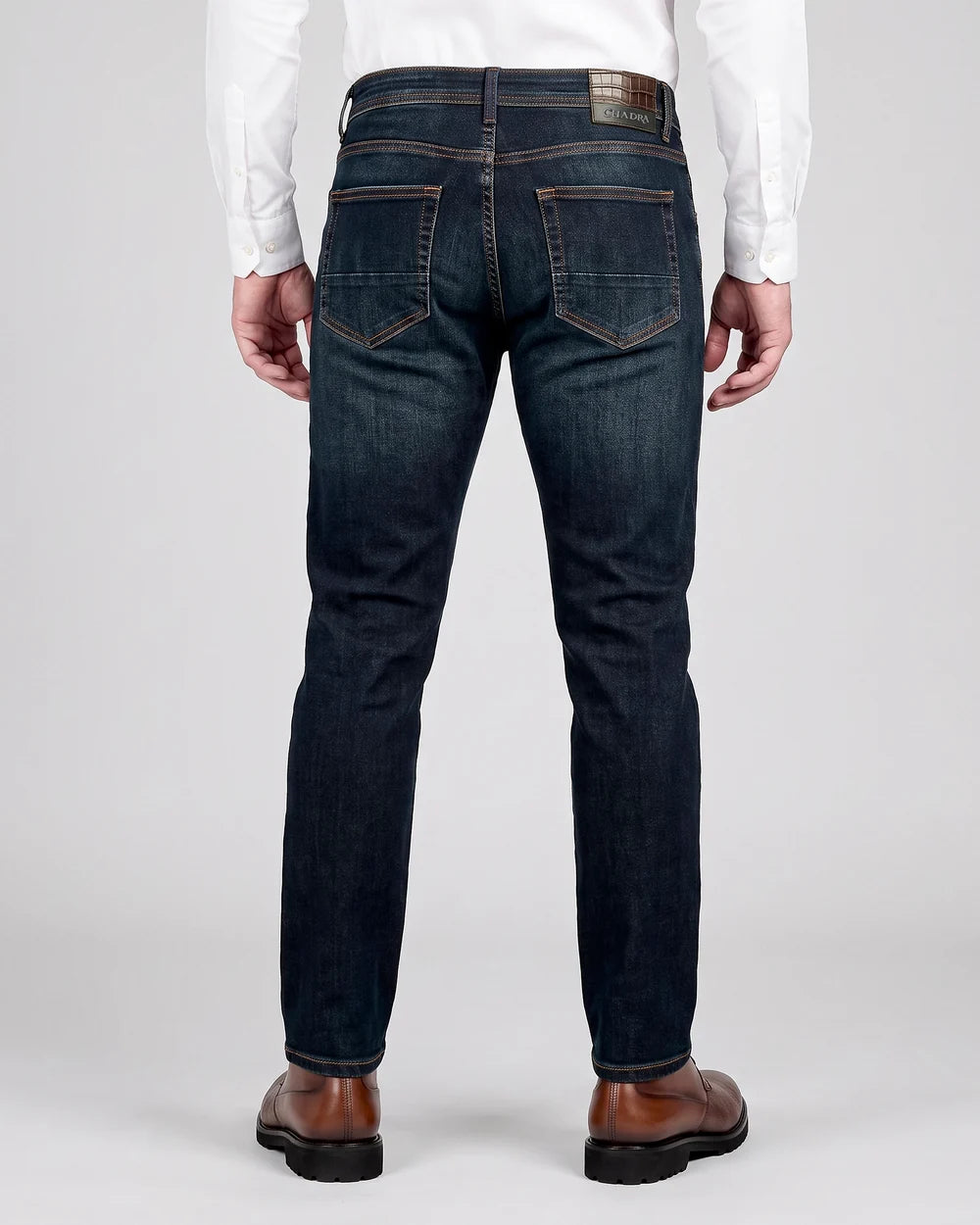 J230084 - Cuadra Men's Dark Navy Rinse Straight Leg Jeans
