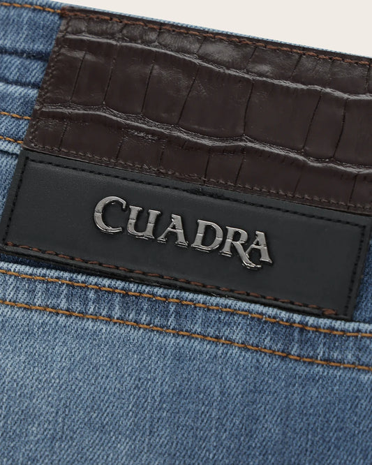 J300815 - Cuadra Men's Medium Indigo Vintage Wash Jeans