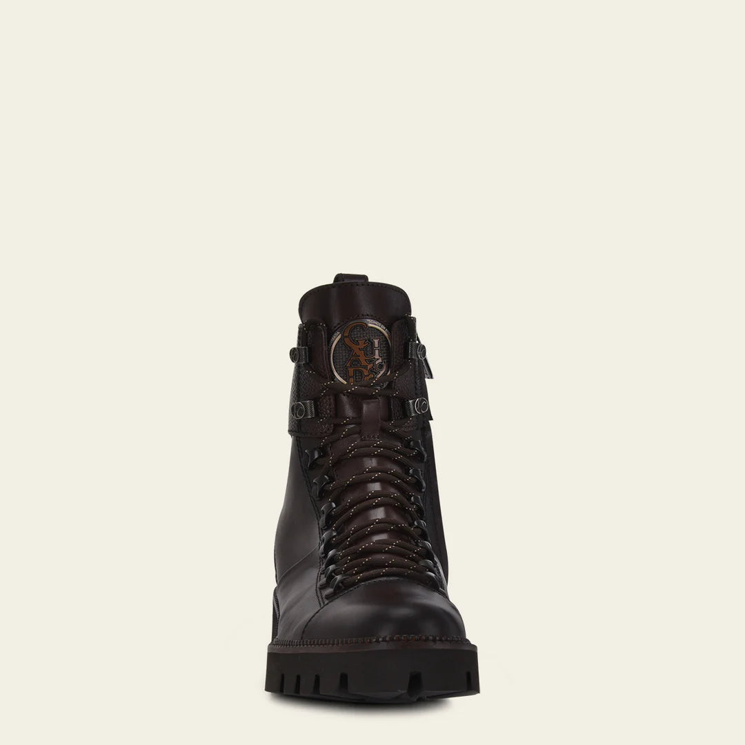 J31TSNI - Franco Cuadra Chocolate Casual Cowboy Leather Zip Ankle