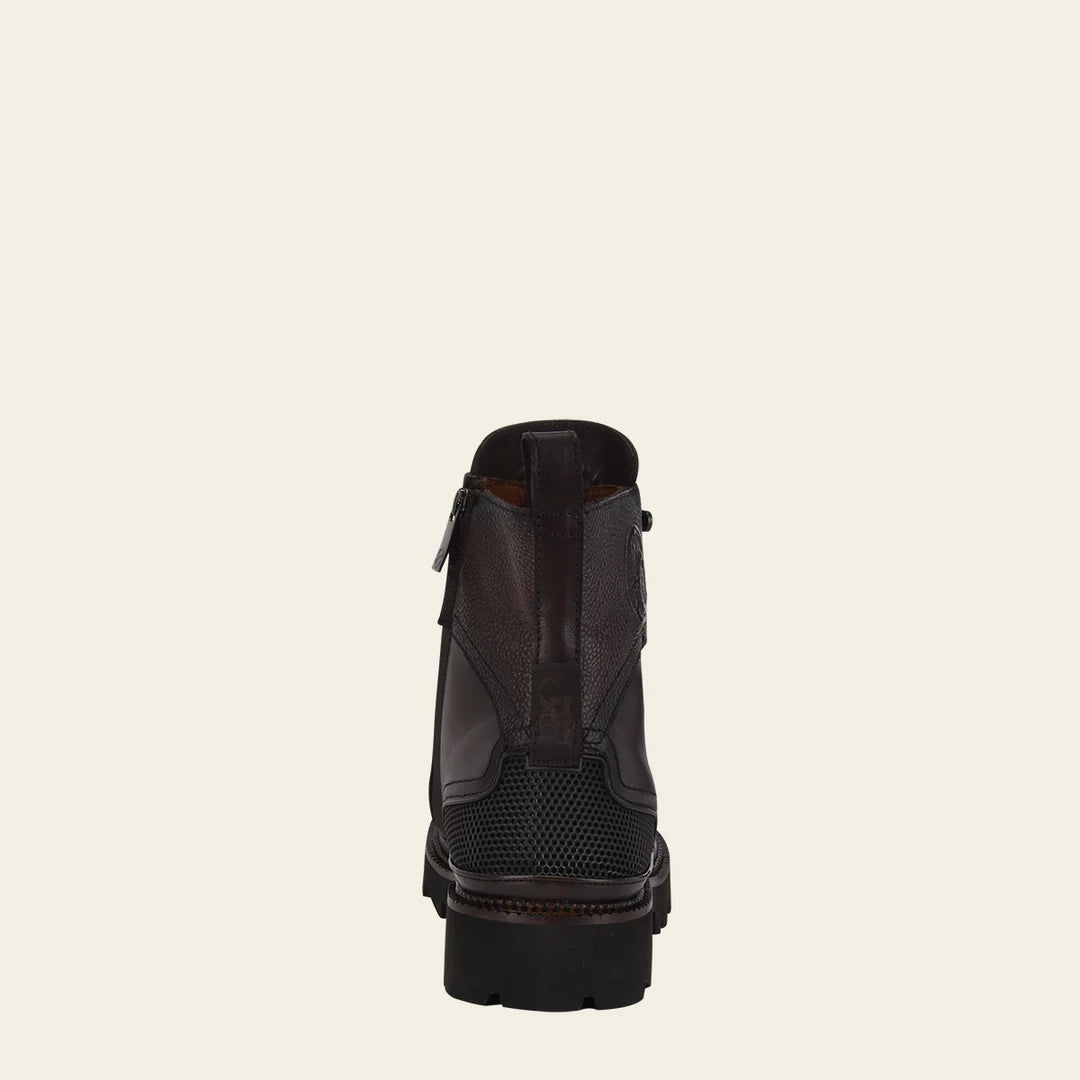 J31TSNI - Franco Cuadra Chocolate Casual Cowboy Leather Zip Ankle