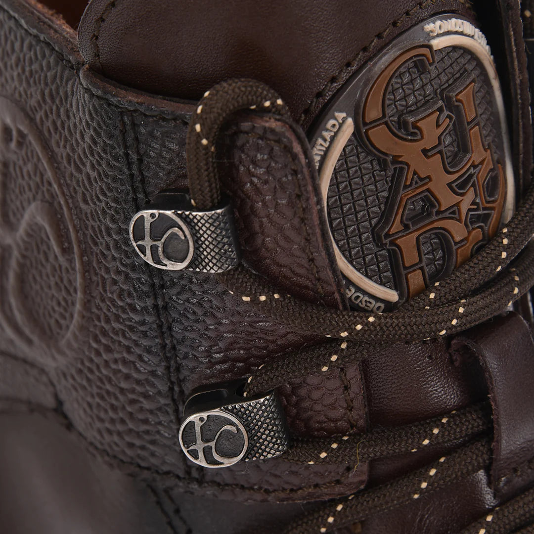 J31TSNI - Franco Cuadra Chocolate Casual Cowboy Leather Zip Ankle