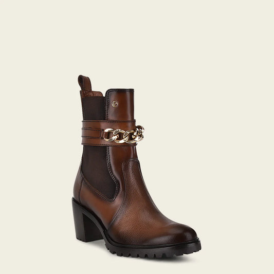 K41VFTV - Cuadra honey deer leather ankle boots for women
