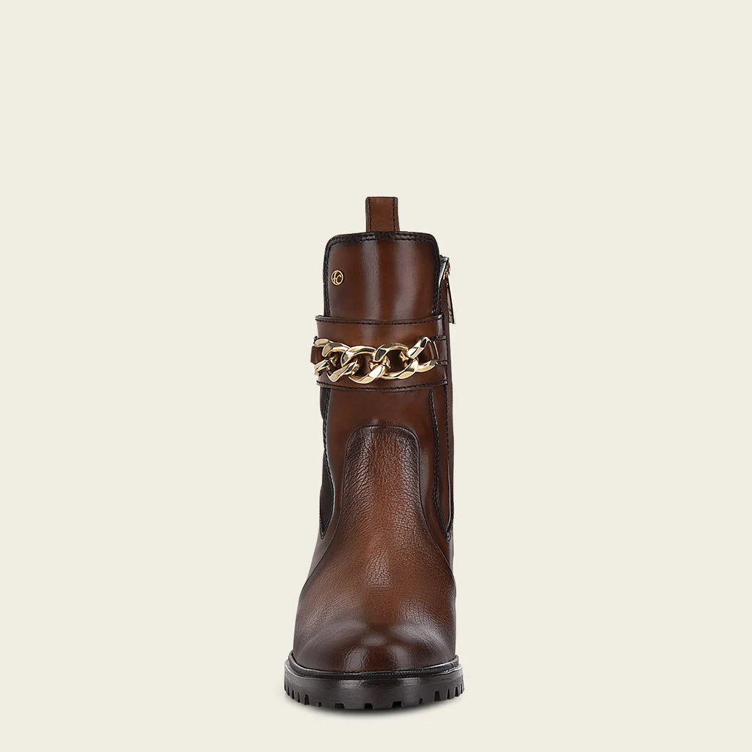 K41VFTV - Cuadra honey deer leather ankle boots for women