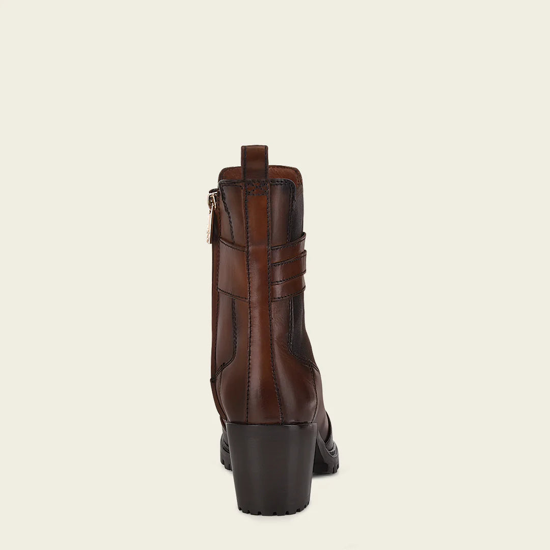 K41VFTV - Cuadra honey deer leather ankle boots for women